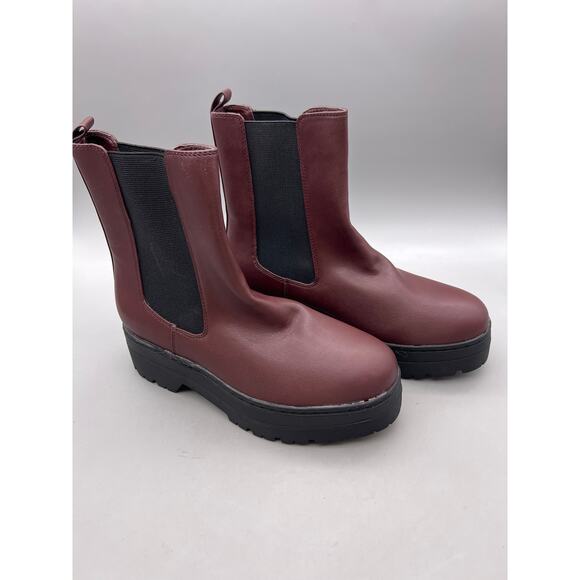 Mia Ronan Womens Burgundy Red Pull On Ankle Chelsea Boots Size 8.5 M GS10935115F - Picture 6 of 12